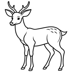       Deer  vector illustration style.
