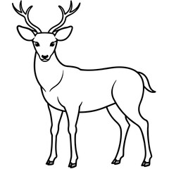       Deer  vector illustration style.
