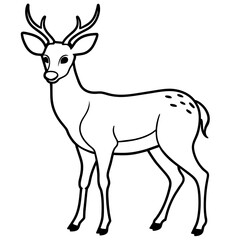       Deer  vector illustration style.
