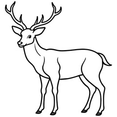       Deer  vector illustration style.
