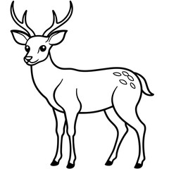       Deer  vector illustration style.
