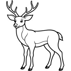       Deer  vector illustration style.
