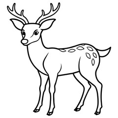       Deer  vector illustration style.
