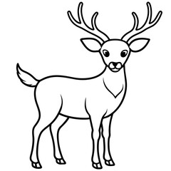       Deer  vector illustration style.

