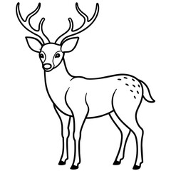       Deer vector illustration style.
