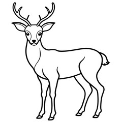       Deer vector illustration style.
