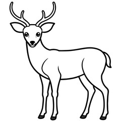       Deer vector illustration style.
