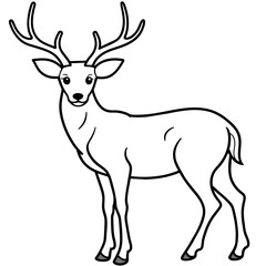       Deer vector illustration style.
