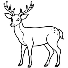       Deer vector illustration style.
