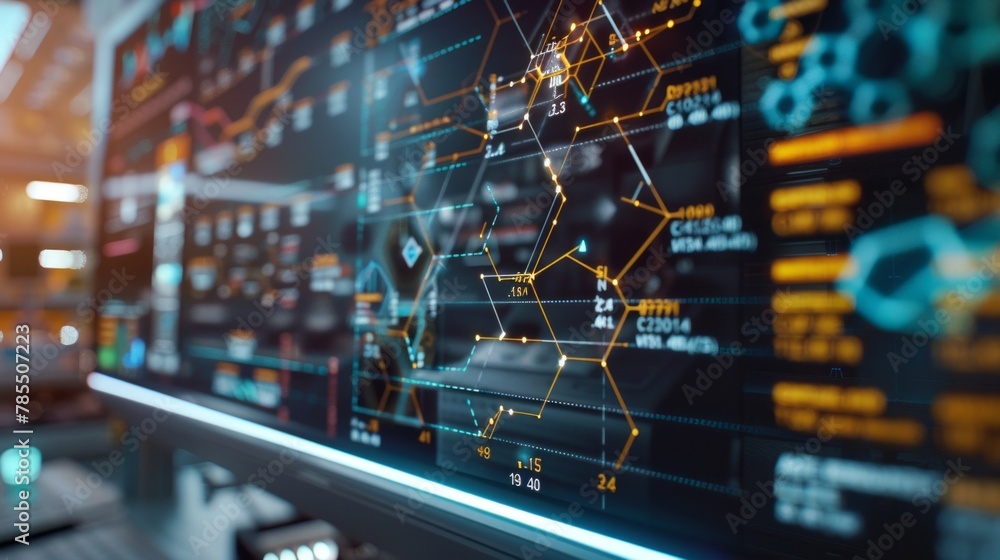 Poster ai interface analyzing new chemical entities in lab