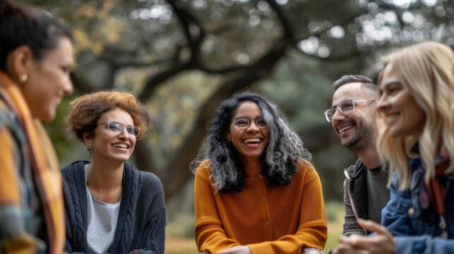 Diverse Team Engaging in Supportive Mental Health Discussion