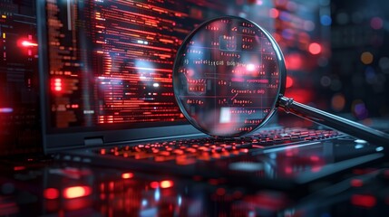 Infographic charts analysis of corporate laptop antivirus or phishing malware attach detection and cleanup software