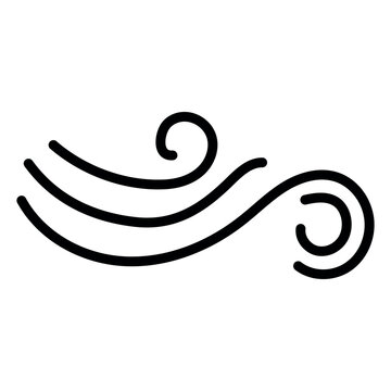 recommend clip art: Wind blow icon vector, wind blow line icon vector flat trendy illustration isolated on white background.