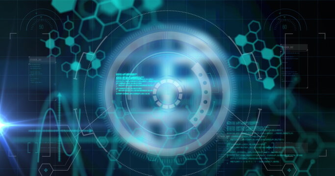 Image of data processing over scope scanning