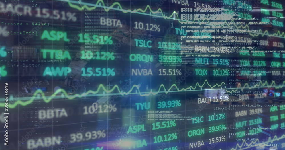 Poster image of financial data processing over junkyard