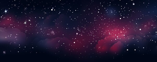 Starry night sky background with colorful glowing stars on a dark backdrop with copy space for text design photo or product, empty blank copyspace