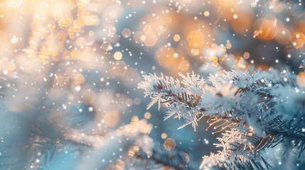 Magical winter wonderland scene with shimmering snowflakes and soft light 03 - Powered by Adobe