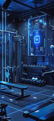 A fitness center using AI to customize workout programs for clients, representing the personalization of health and fitness