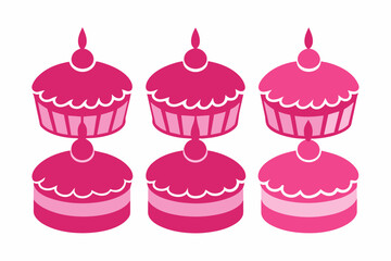 cake on white background silhouette vector style white background