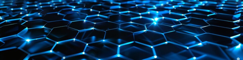 Fototapeta premium Futuristic hexagonal network, a metaphor for connected technology