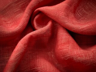 Close up of red fabric