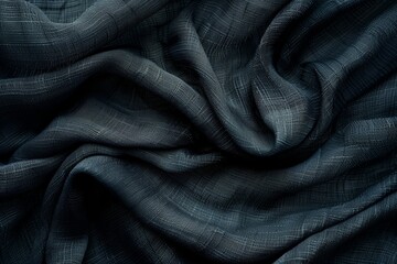 Close up of dark blue fabric - obrazy, fototapety, plakaty