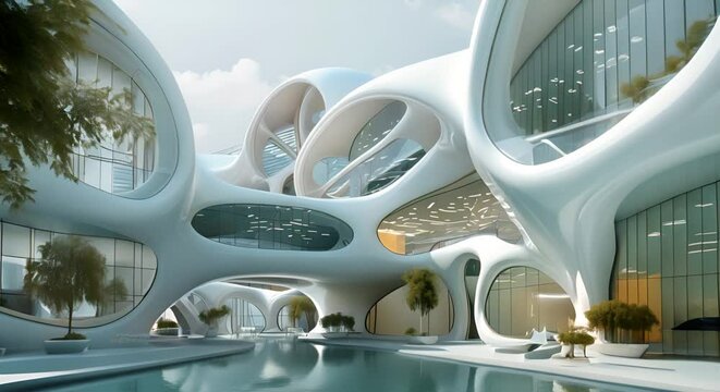 Architectural designs of eye hospitals of the future, visionary concepts