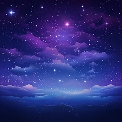 Obraz na płótnie Canvas Starry night sky background with glowing stars on a dark backdrop with copy space for text design photo or product, empty blank copyspace