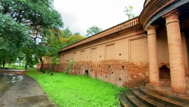 citadal wall inside kangla fort campus, historical monument of manipur kangla fort and in imphal.