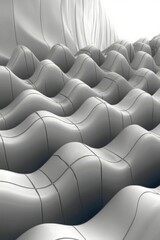 Abstract white wavy surface