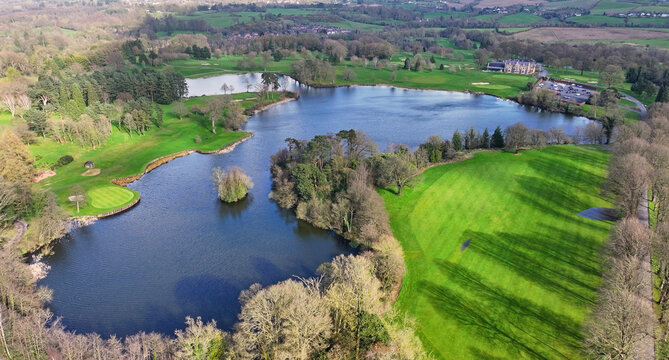 Aerial view of Malone Golf Club County Down Northern Ireland 08-04-2024