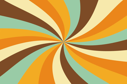 Fototapeta Retro style colored sunburst or sunbeam swirl