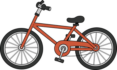Bicicleta ilustracion formato png.