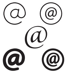 e mail symbol 5 icon and vector design five vector 