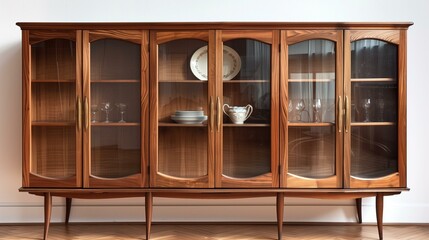 China cabinet vintage furniture, library no people drawer crockery clean