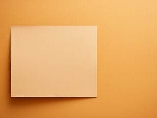 Tan background with dark tan paper on the right side, minimalistic background, copy space concept, top view