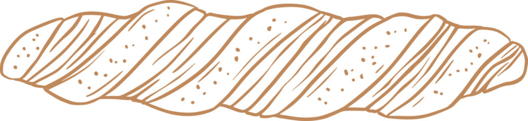 Bread Loaf bakery vintage line art sketch - 785523836