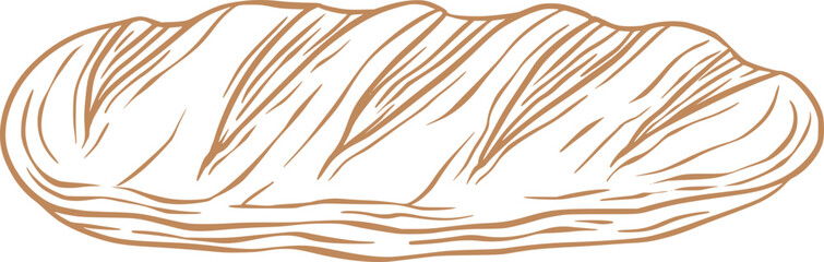Bread Loaf baking bakery dessert vintage line art sketch - 785523841