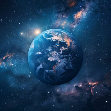 Planet Earth in outer space. Elements of this image furnished by NASA