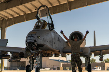 A man is standing next to a fighter jet