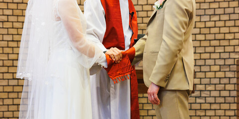 Wedding ceremony in the catholic style.
