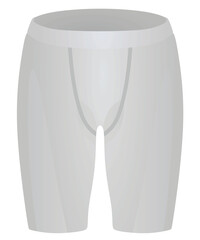 Men grey  white underwear. front  side. vector illustration