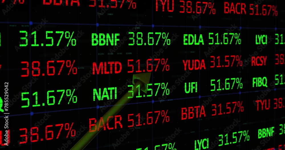 Poster image of data processing over black background
