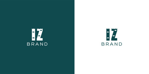 IZ Letters vector logo design