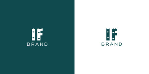IF Letters vector logo design