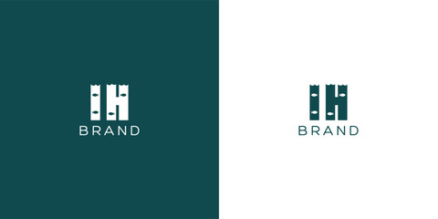 IH Letters vector logo design