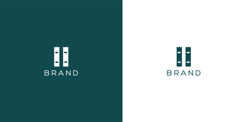 II Letters vector logo design
