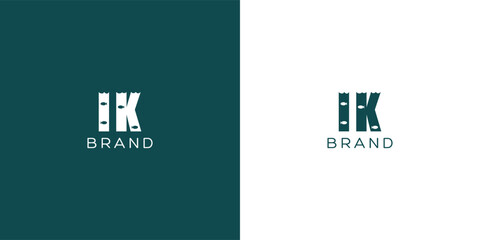 IK Letters vector logo design