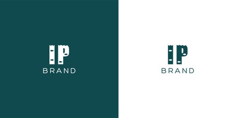 IP Letters vector logo design