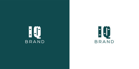 IQ Letters vector logo design